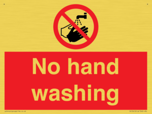 No hand washing